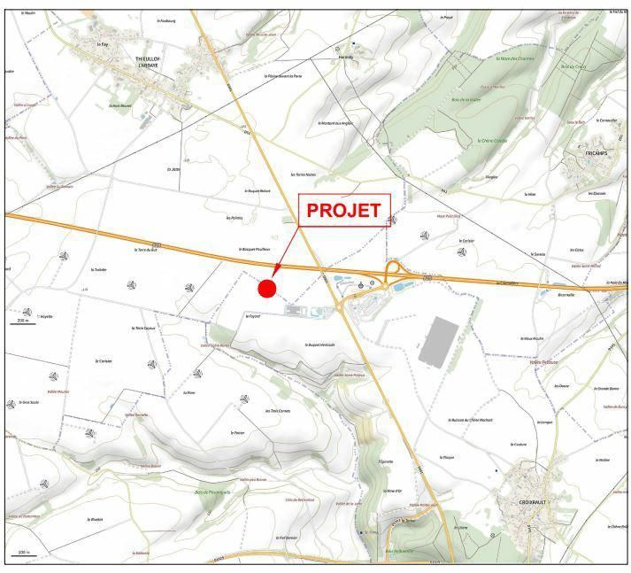 37441 m² pour cetentrepôts classe a en location à Croixrault