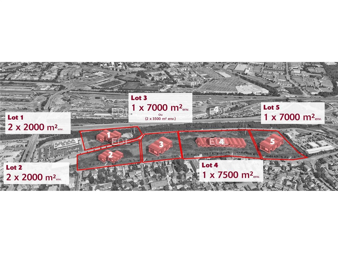 Location Local d'activités 2000 m² non divisibles