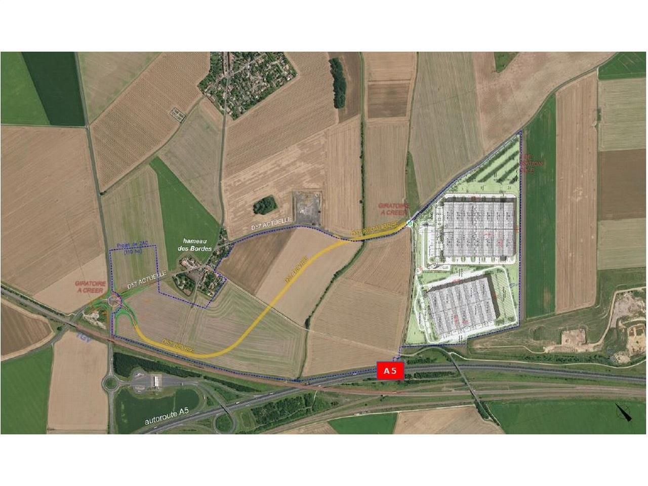 Vente Entrepôts classe A 148273 m² non divisibles 77390 Fouju