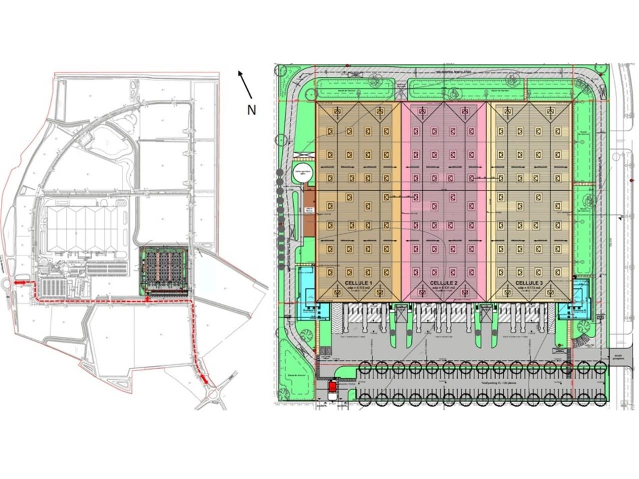Location entrepots 5262 m² divisibles à partir de 83 m²