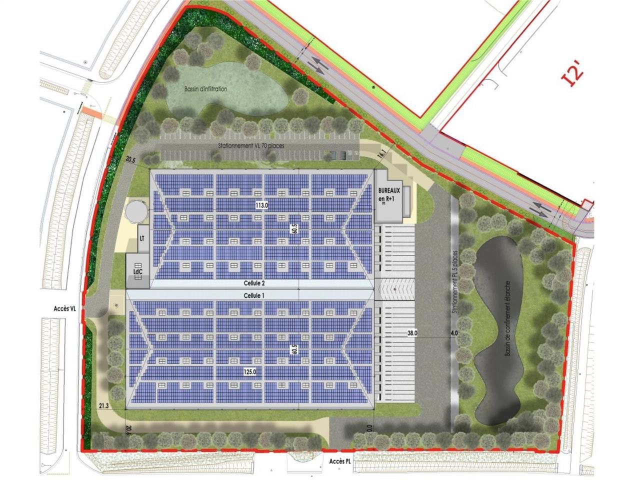Location entrepots 15380 m² divisibles à partir de 7000 m²