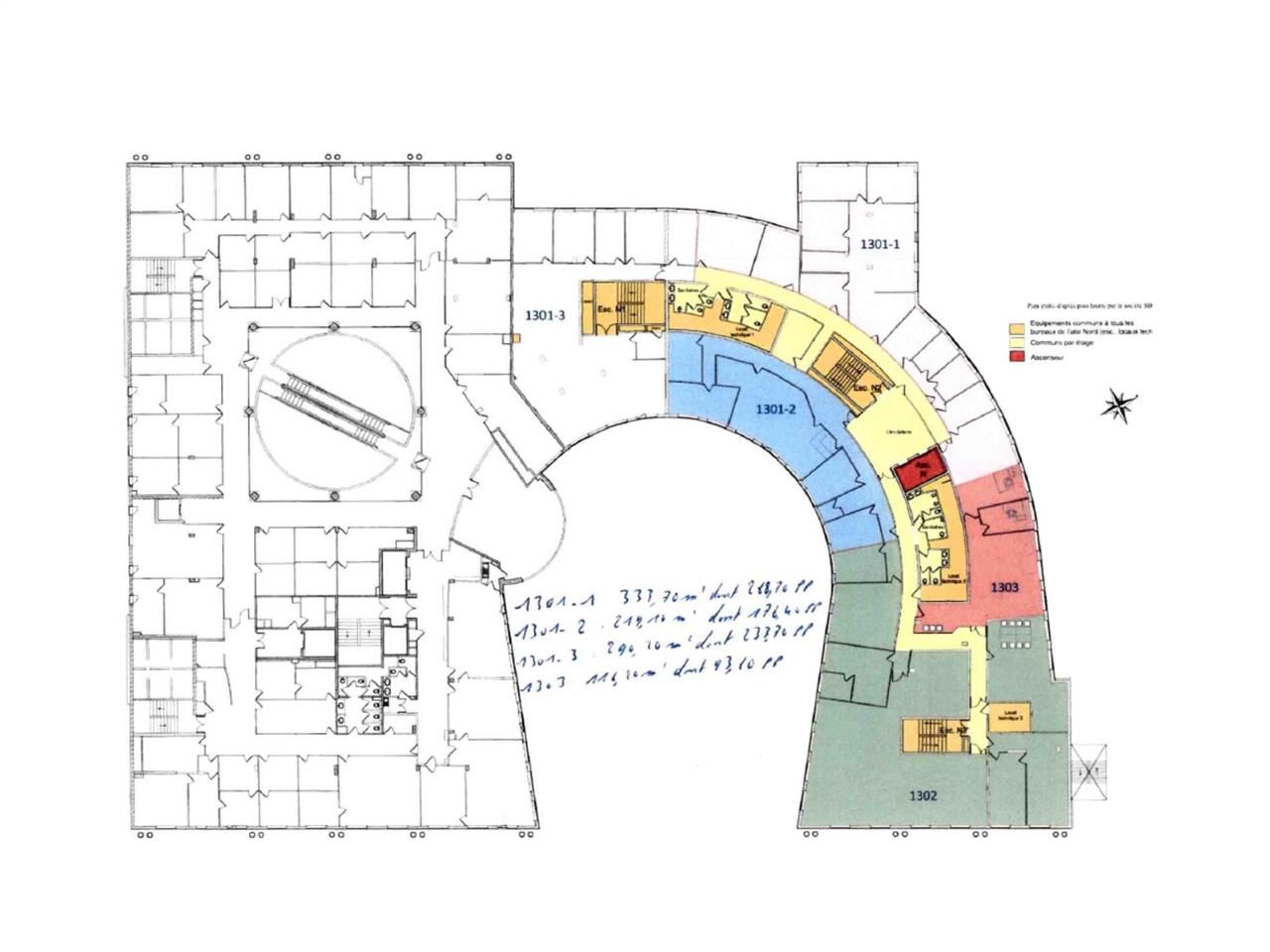 Location bureaux 121 m² divisibles à partir de 47 m²