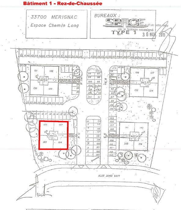 Location bureaux 125 m² non divisibles