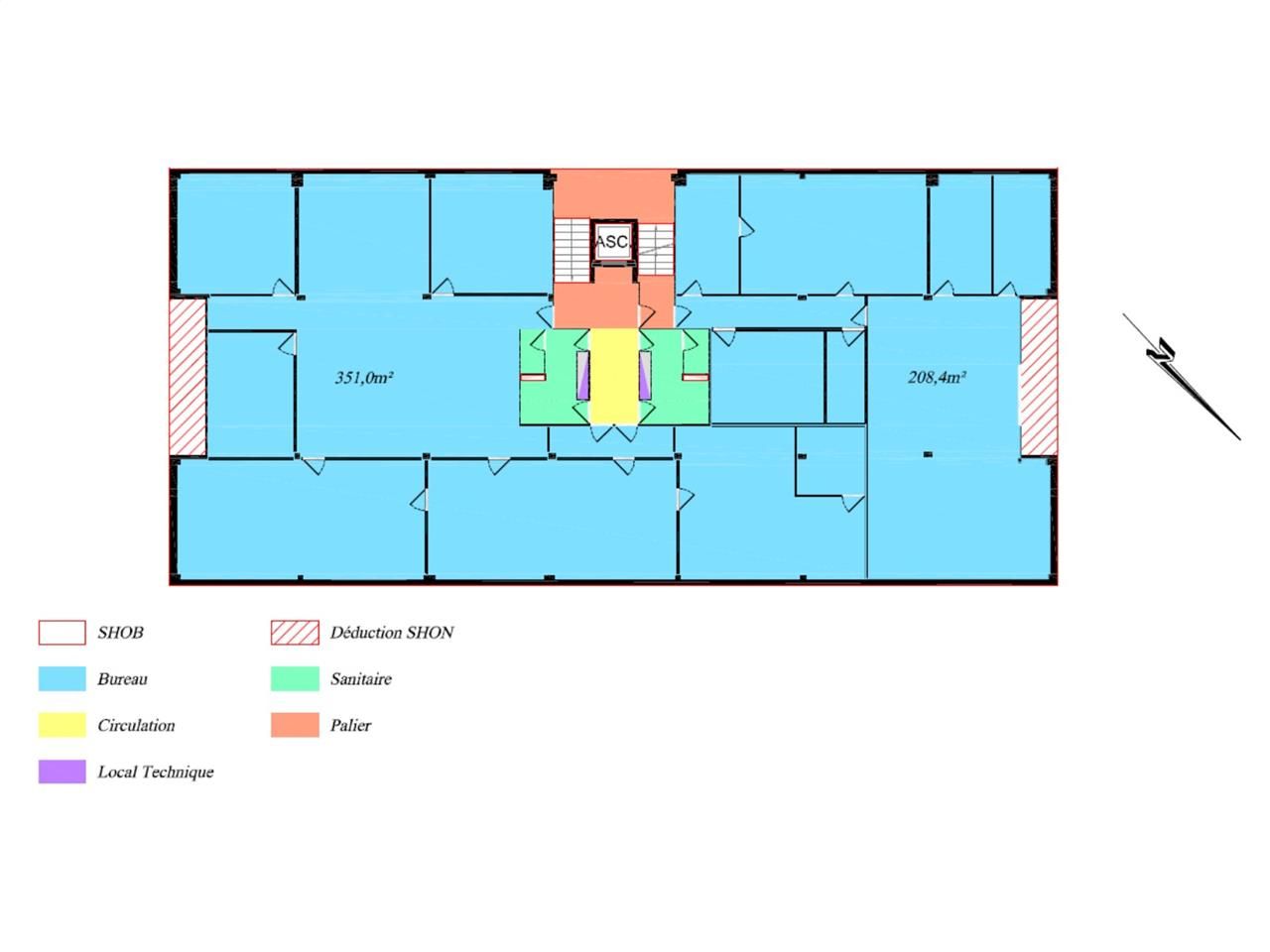 Vente bureaux 1860 m² divisibles à partir de 300 m²