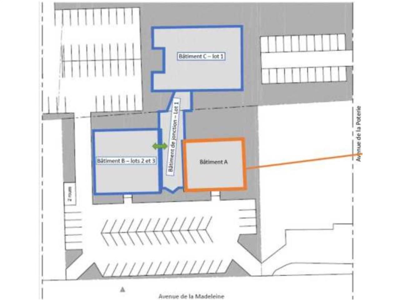 Location bureaux 120 m² non divisibles