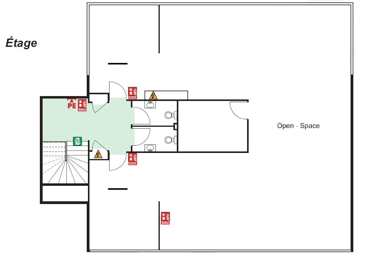 Location bureaux 224 m² non divisibles