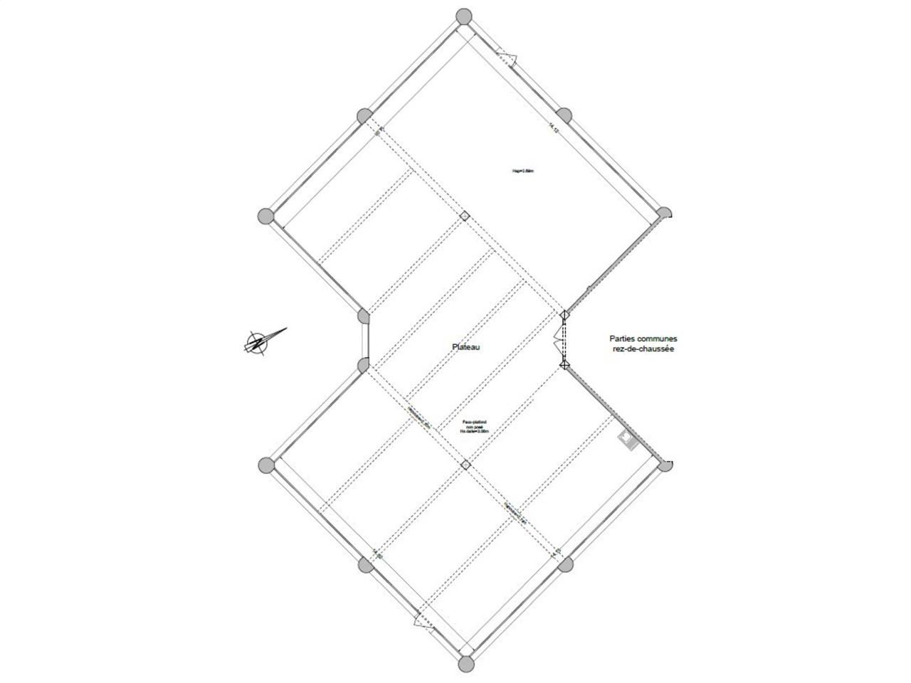 Location bureaux 521 m² divisibles à partir de 201 m²