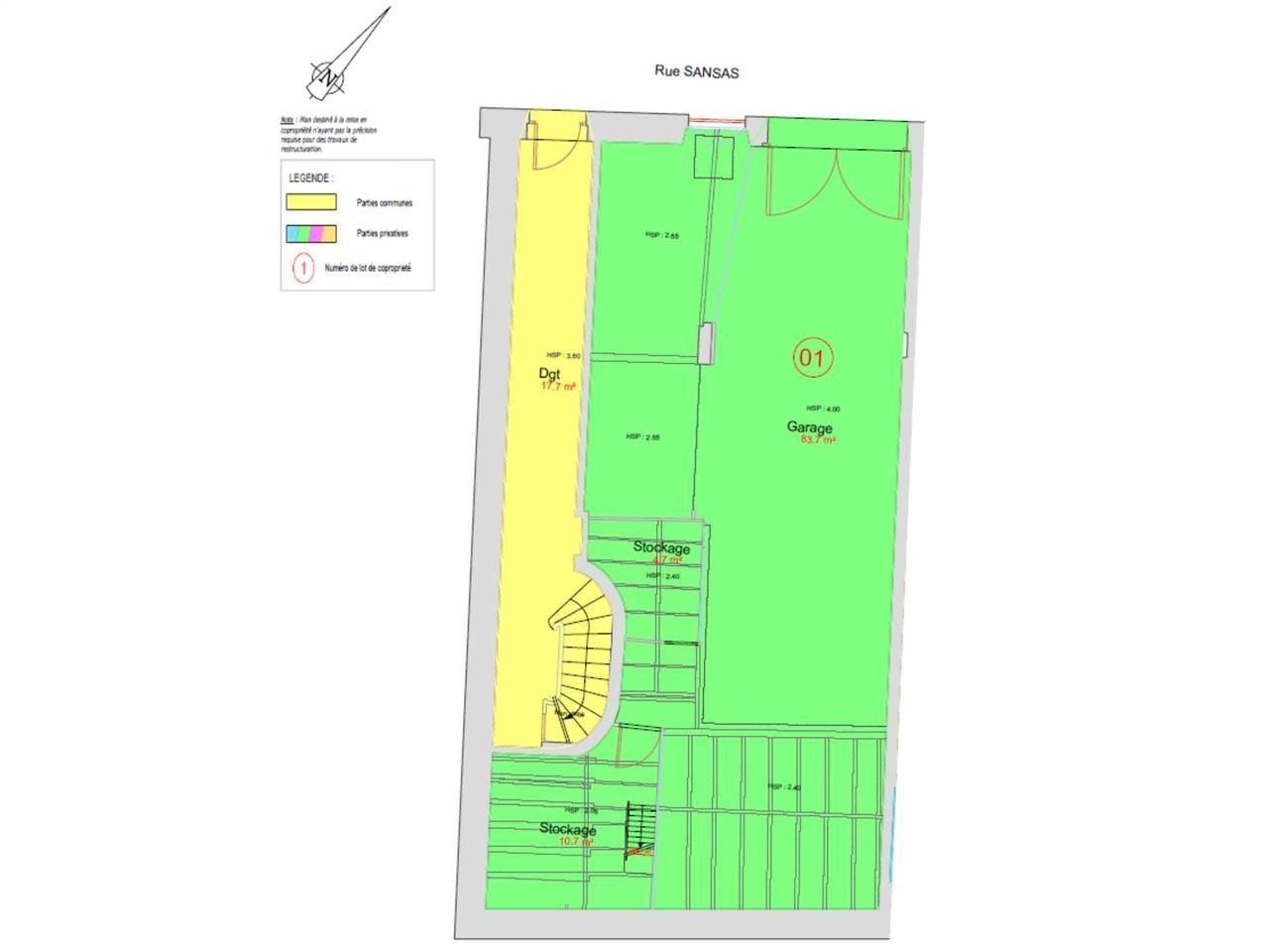 Vente bureaux 190 m² non divisibles