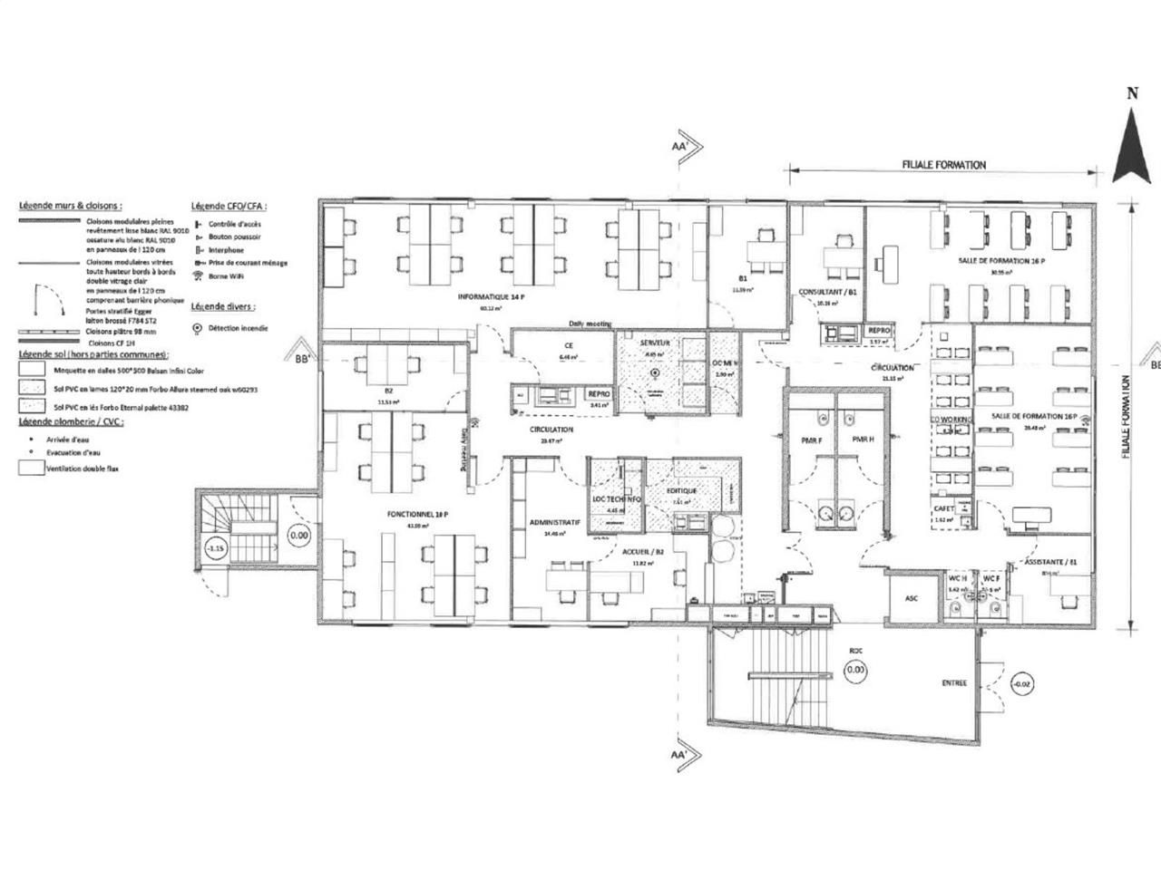 Vente bureaux 1090 m² divisibles à partir de 322 m²