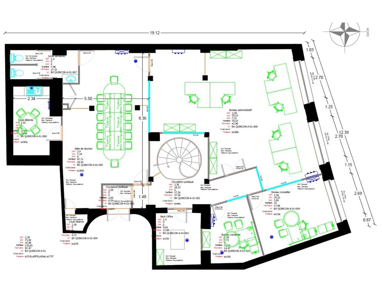 Vente bureaux 376 m² divisibles à partir de 166 m²