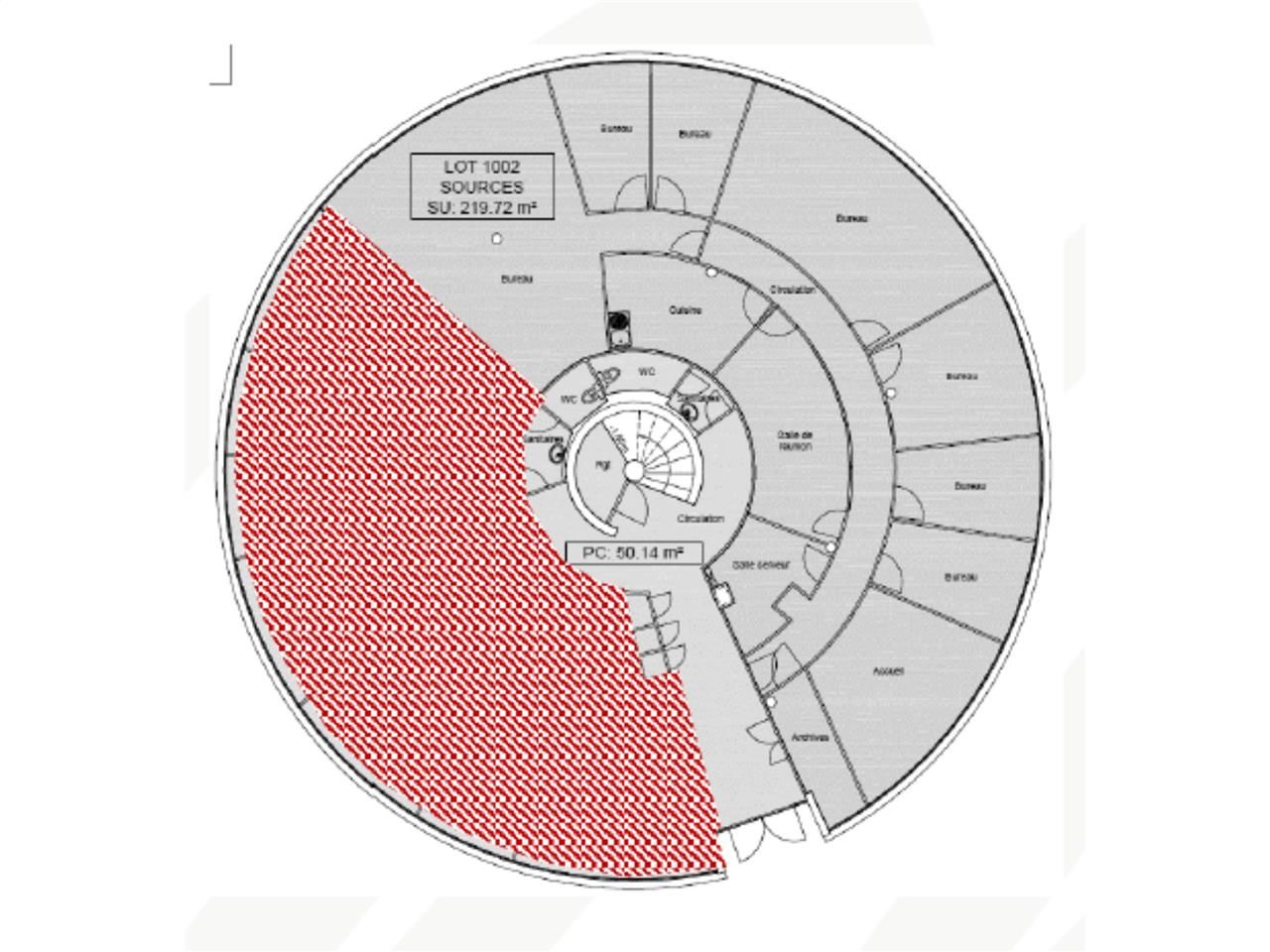 Location bureaux 549 m² divisibles à partir de 153 m²