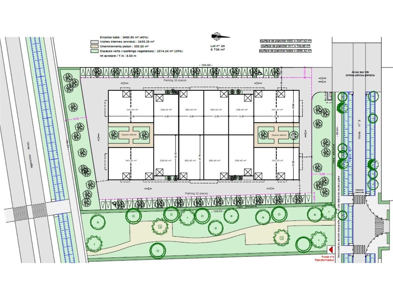 Location entrepots 1629 m² divisibles à partir de 220 m²