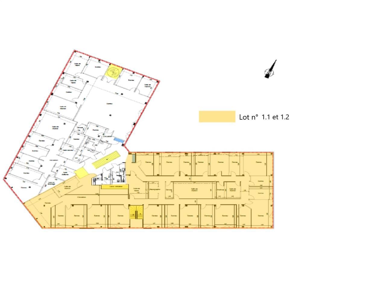 Location bureaux 1437 m² divisibles à partir de 218 m²