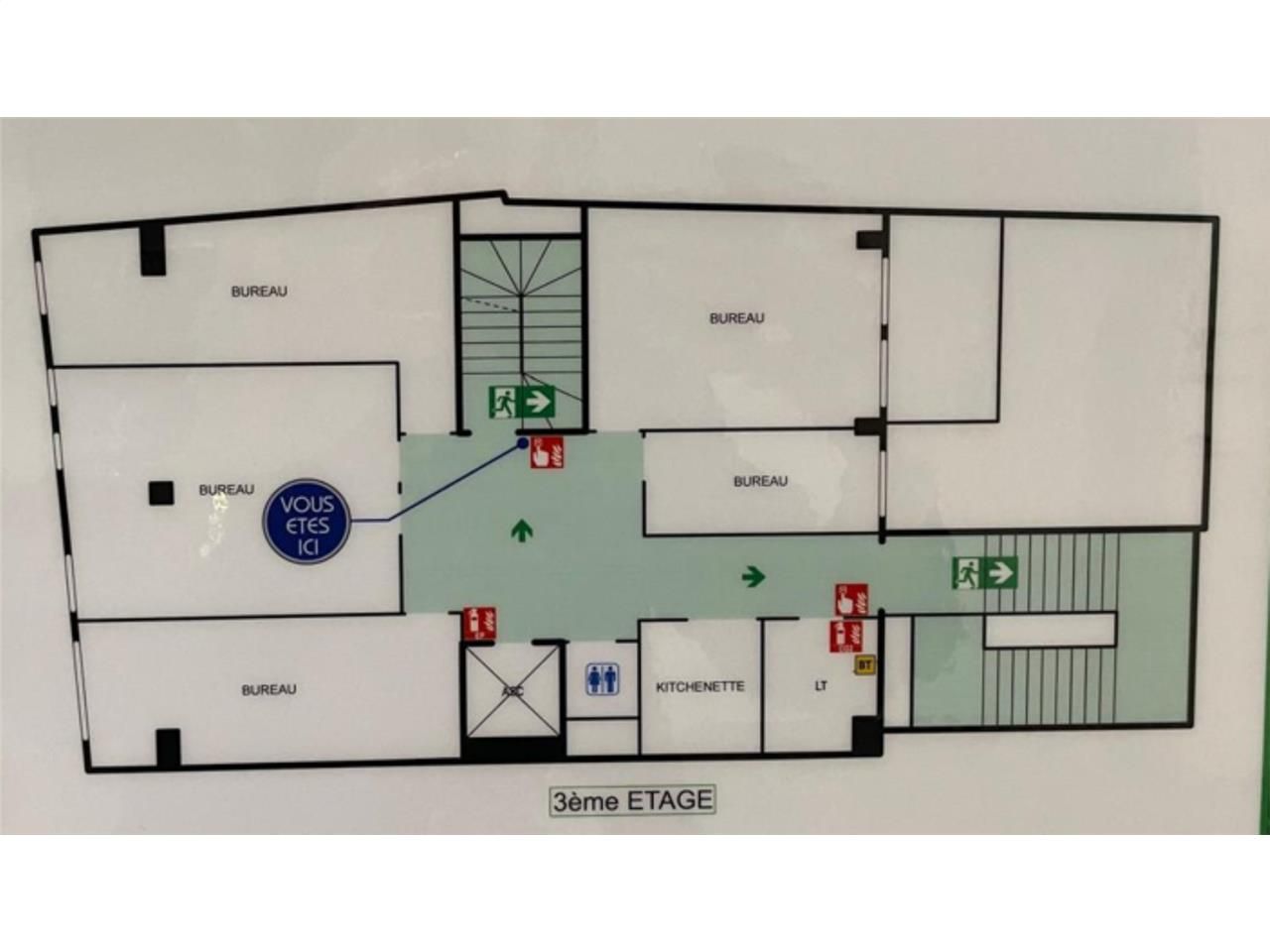 Location bureaux 126 m² non divisibles