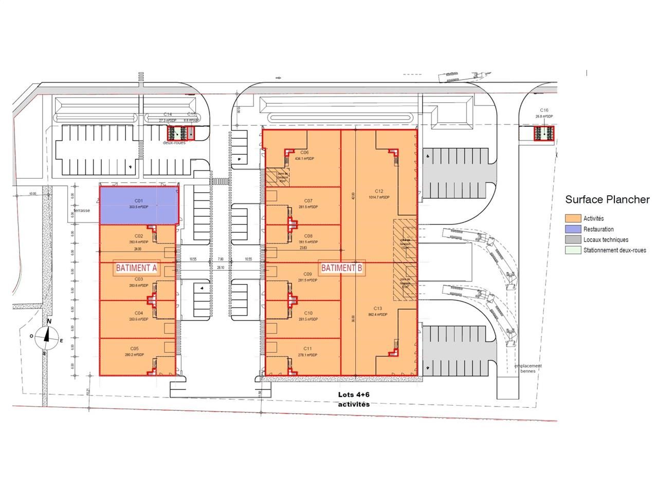 Location entrepots 1225 m² non divisibles