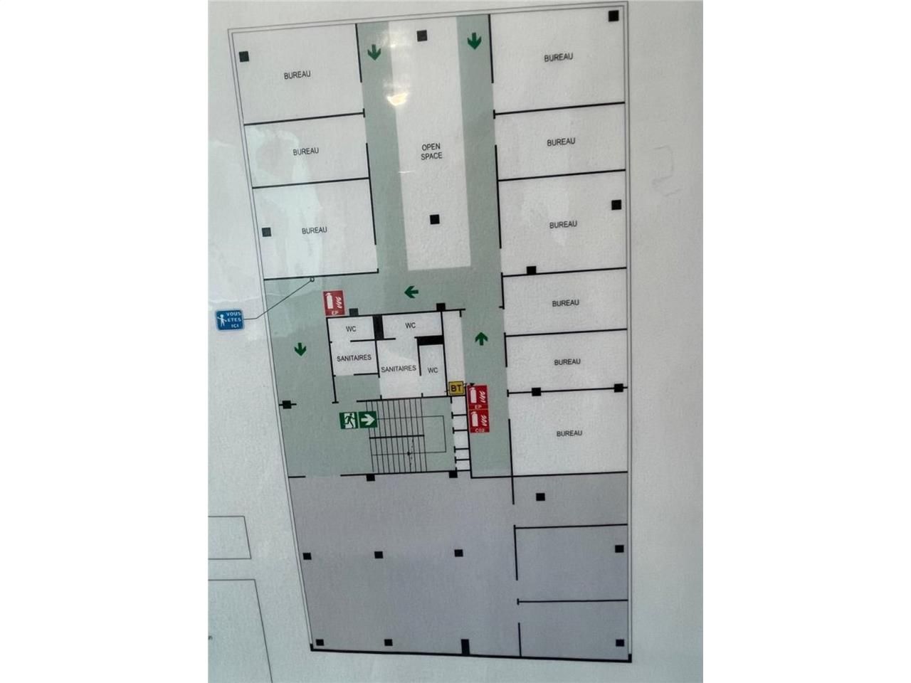 Location bureaux 171 m² non divisibles