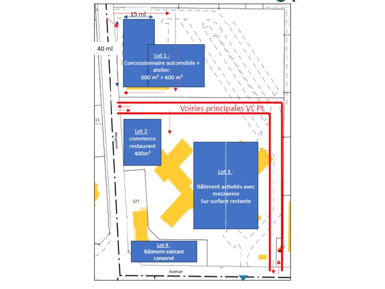 Location bureaux 5000 m² divisibles à partir de 500 m²