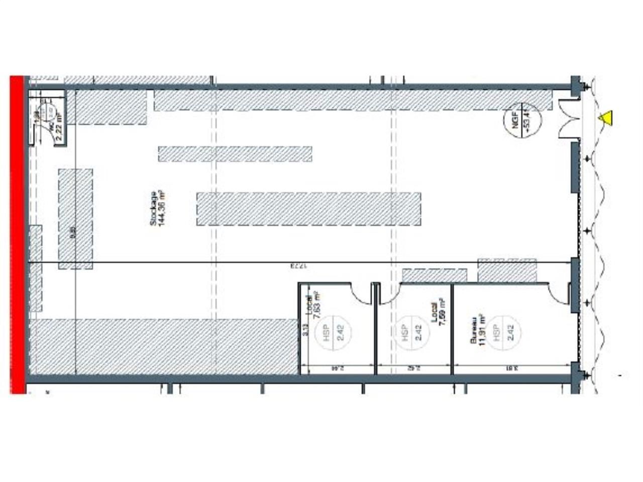 Location entrepots 174 m² non divisibles