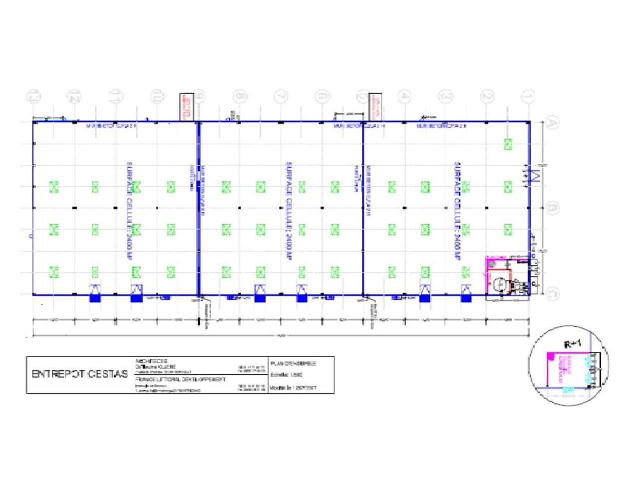 Location entrepots 7359 m² non divisibles