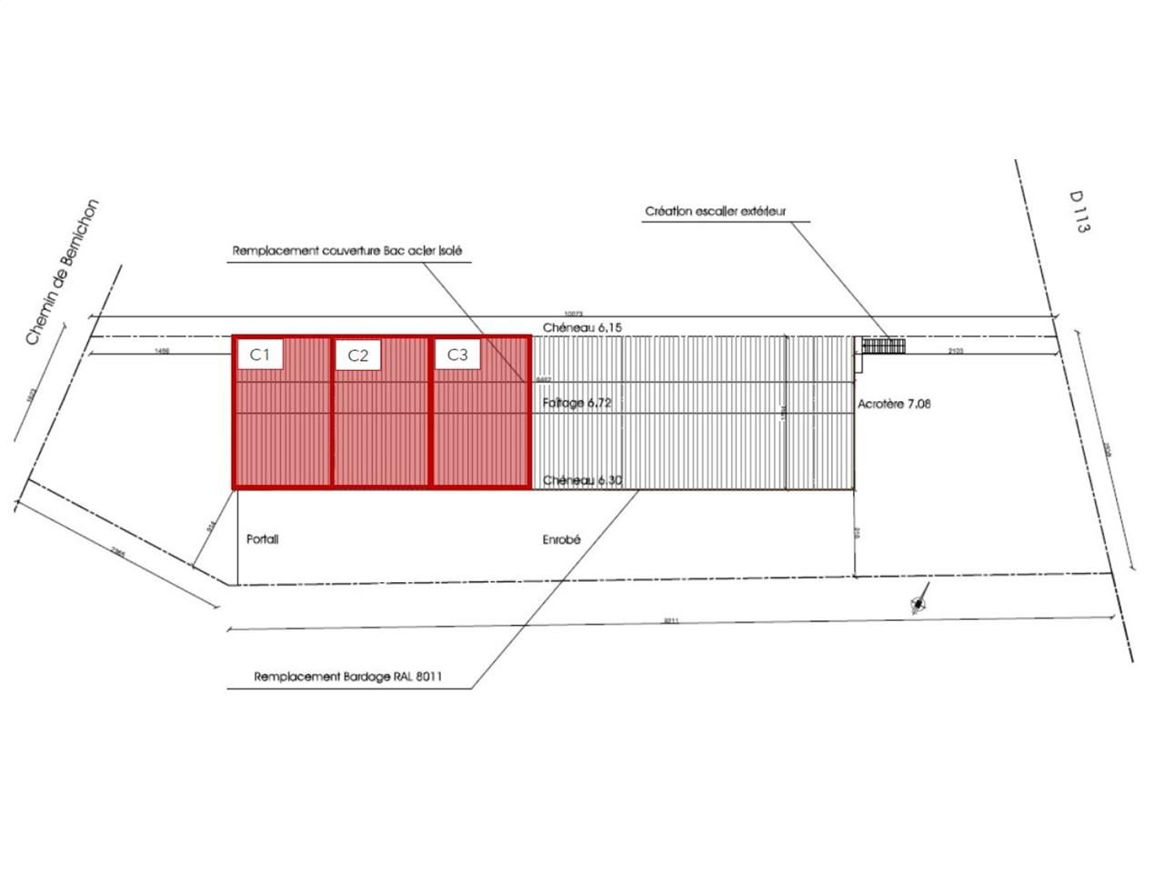 Location entrepots 160 m² non divisibles