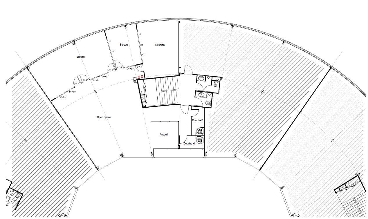 Location bureaux 100 m² non divisibles