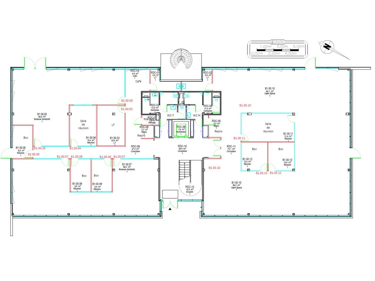Location bureaux 3859 m² divisibles à partir de 166 m²