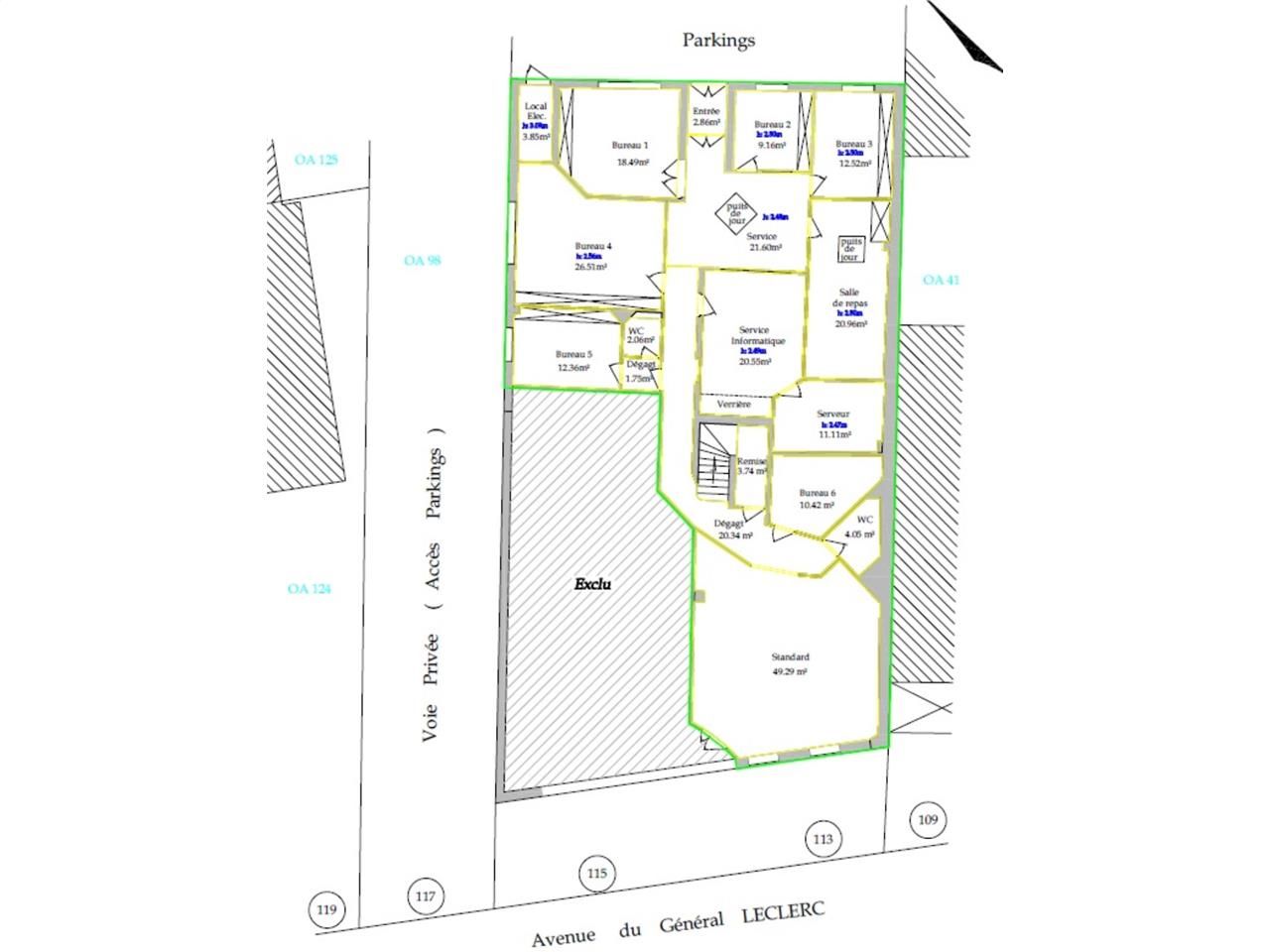 Location bureaux 359 m² non divisibles
