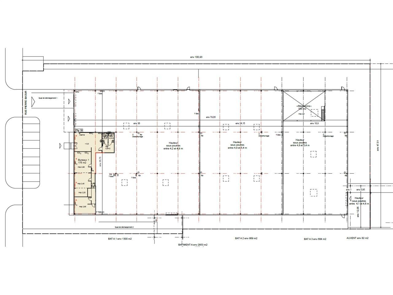 Location entrepots 1300 m² non divisibles