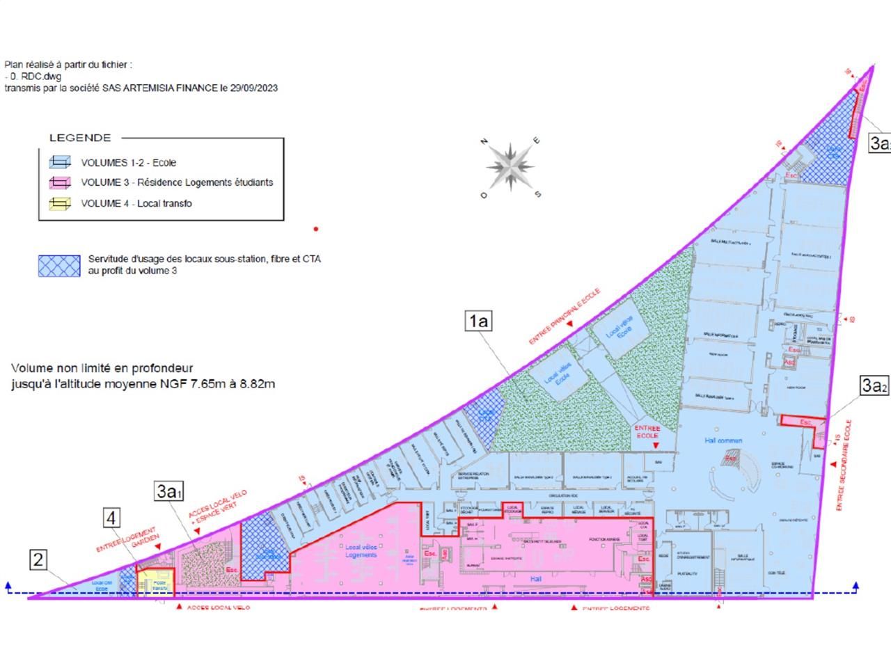 Location bureaux 2917 m² non divisibles
