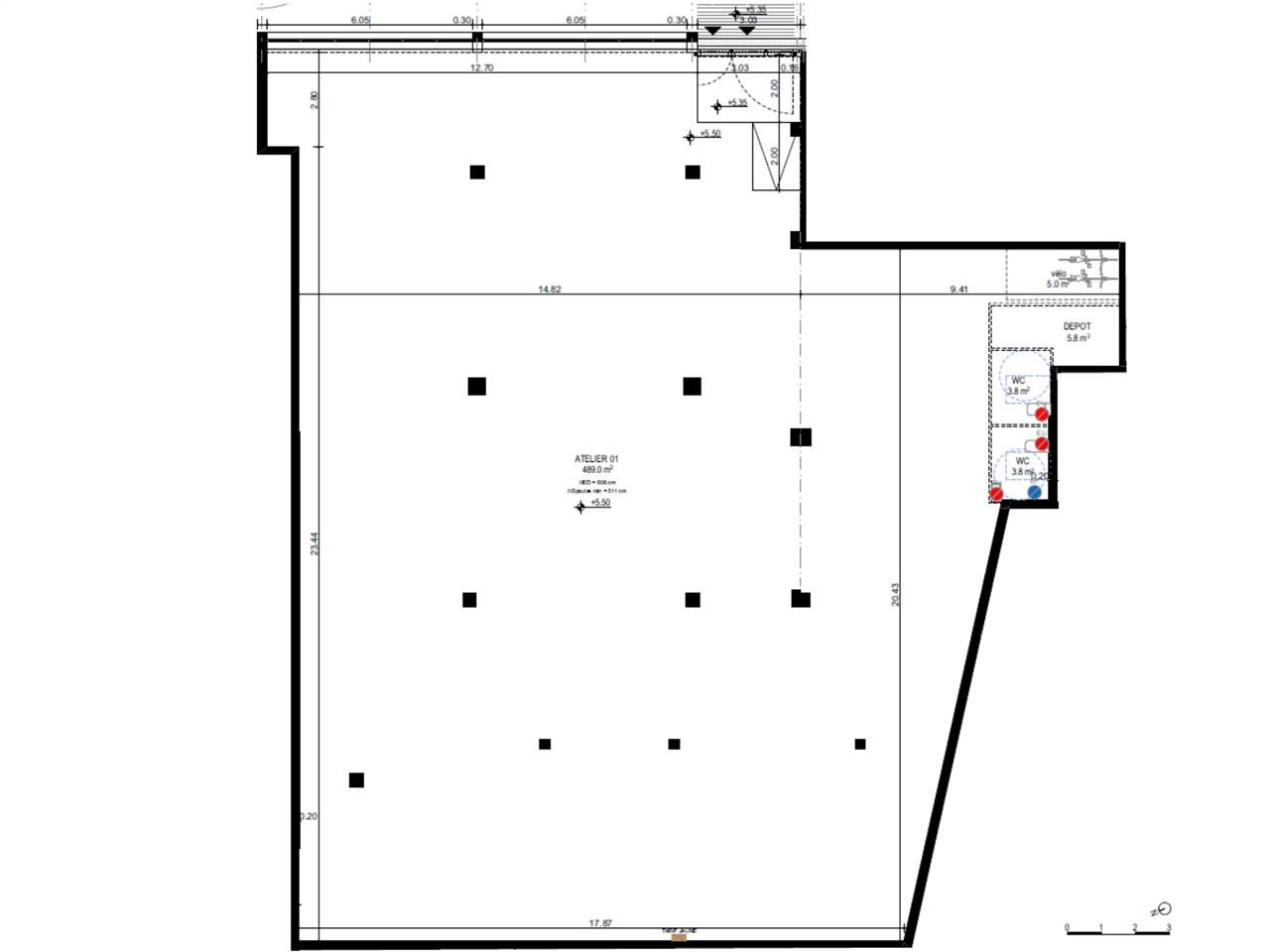 Vente entrepots 1753 m² divisibles à partir de 211 m²