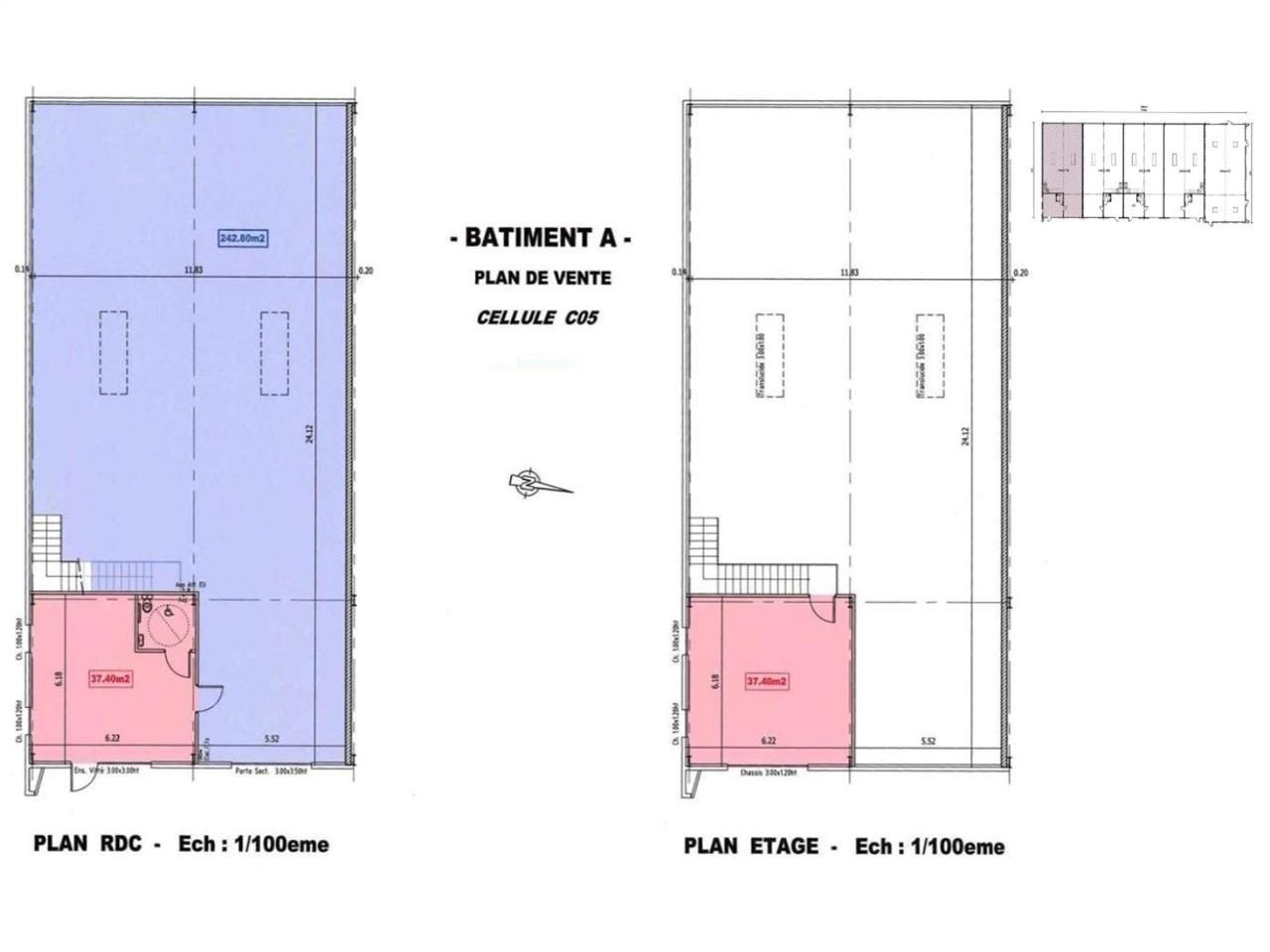 Location entrepots 319 m² non divisibles