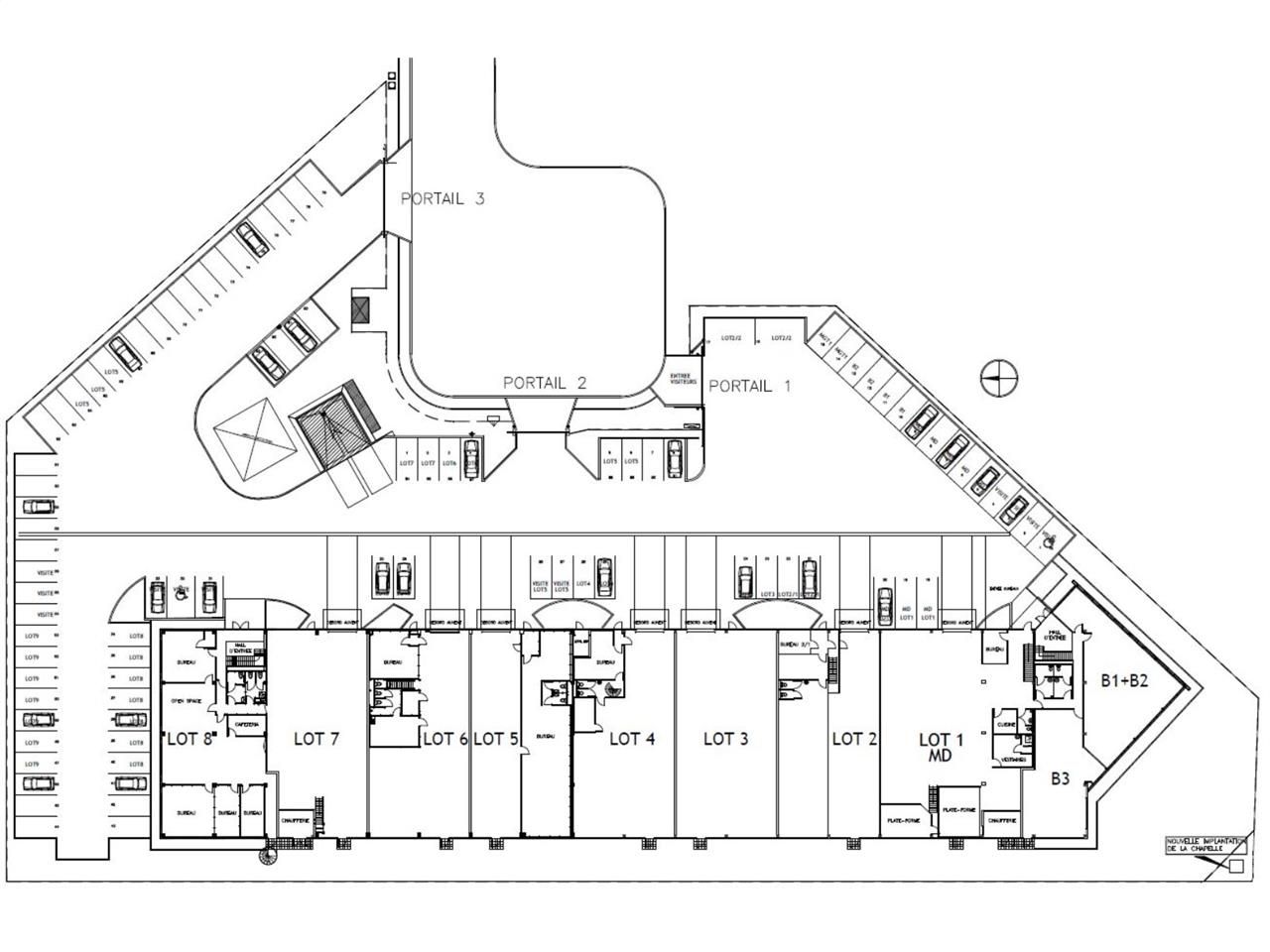 Location entrepots 1724 m² divisibles à partir de 322 m²