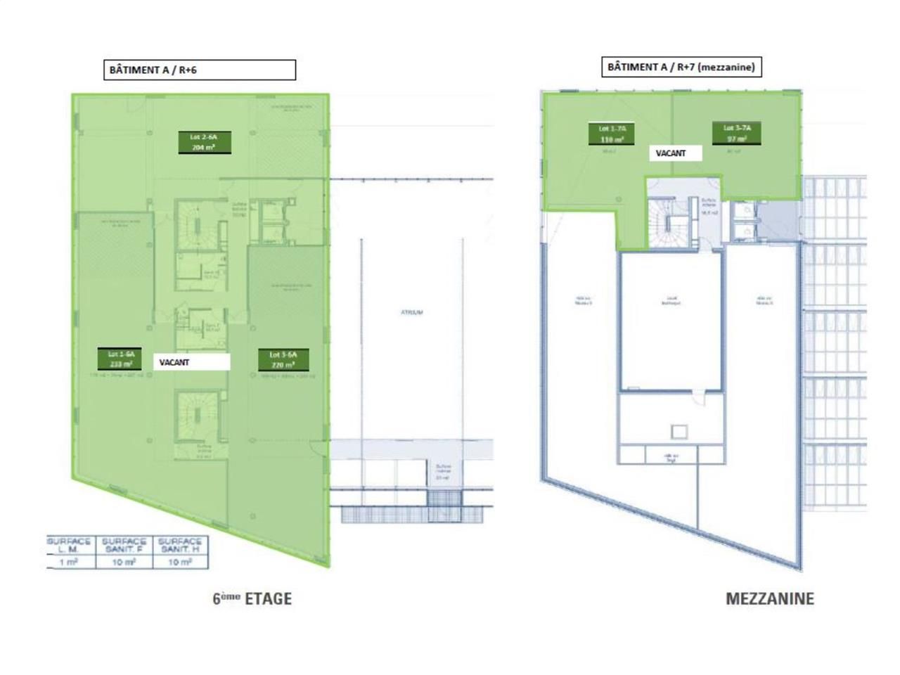 Location bureaux 2532 m² divisibles à partir de 172 m²