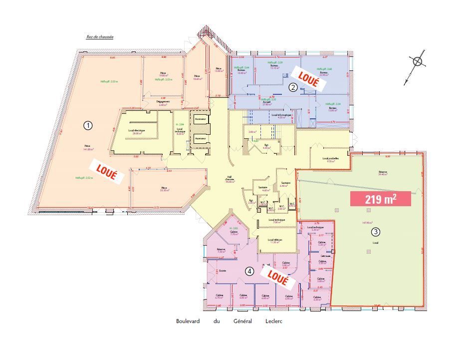 Location bureaux 1470 m² divisibles à partir de 145 m²