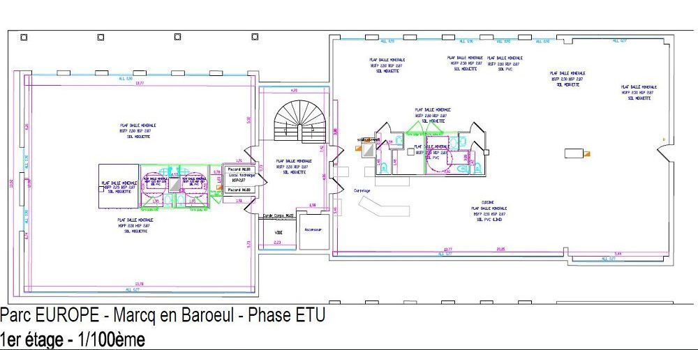 Location bureaux 994 m² divisibles à partir de 79 m²