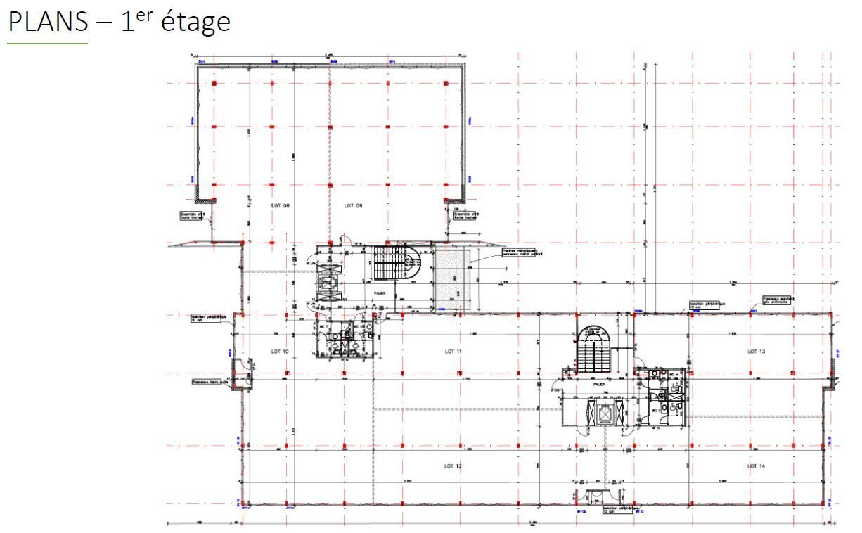 Location bureaux 1459 m² non divisibles