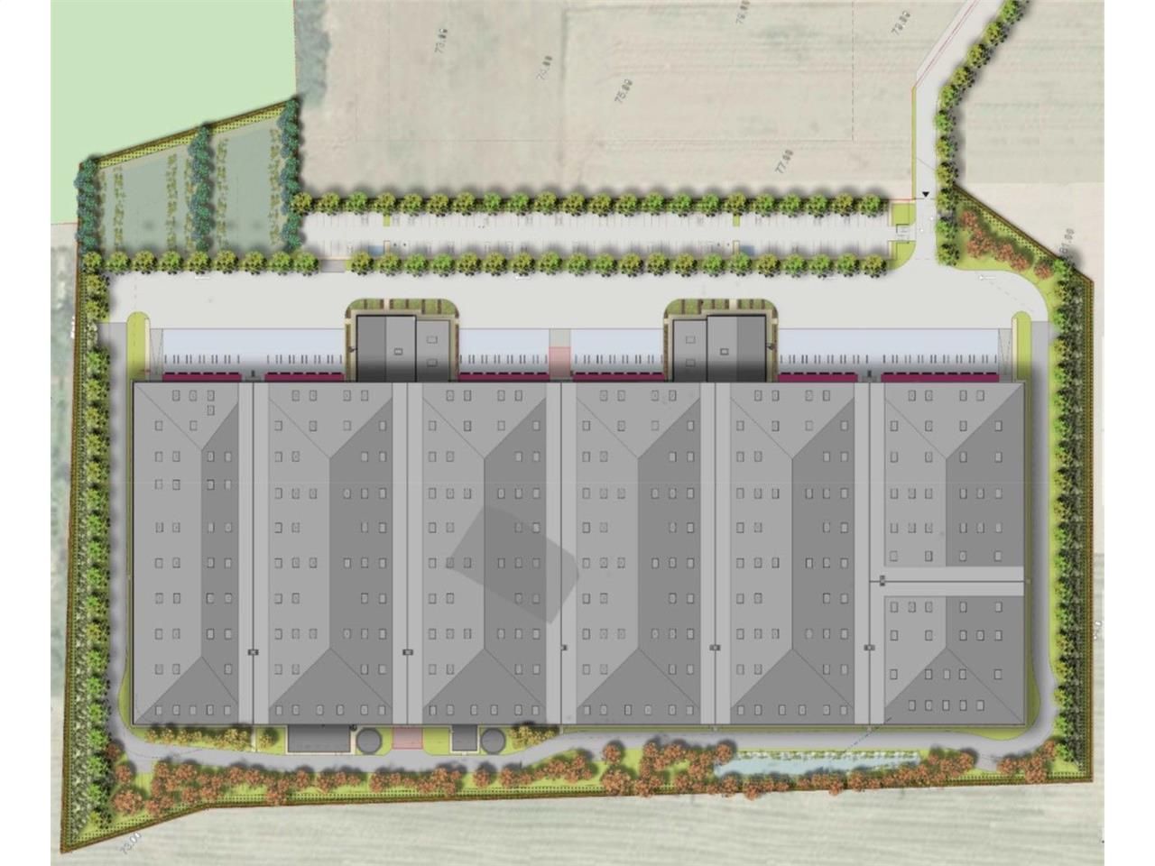 Location entrepots 24853 m² non divisibles