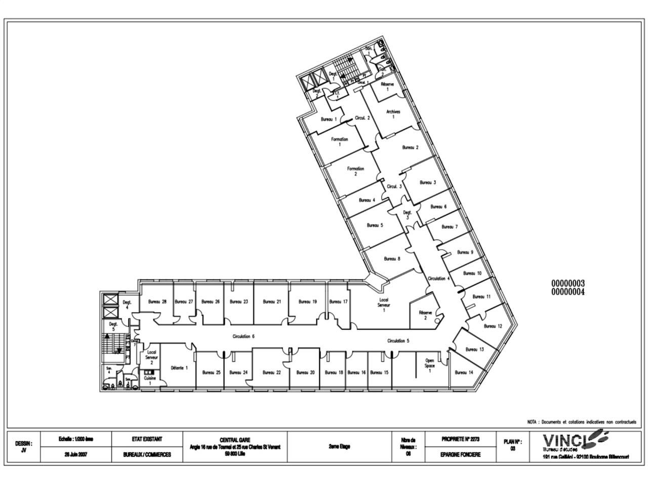 Location bureaux 1459 m² divisibles à partir de 485 m²