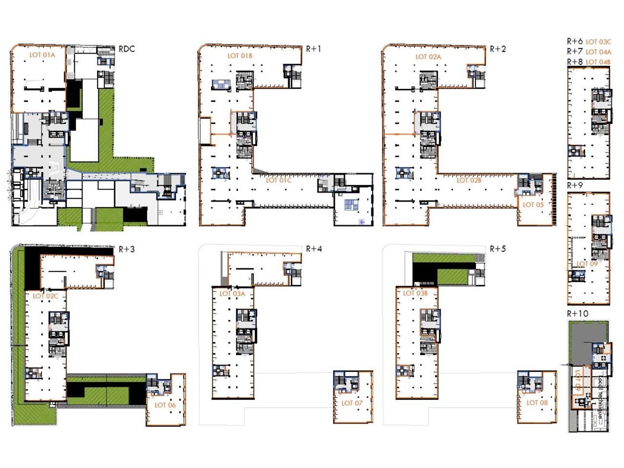 Location bureaux 2741 m² divisibles à partir de 173 m²