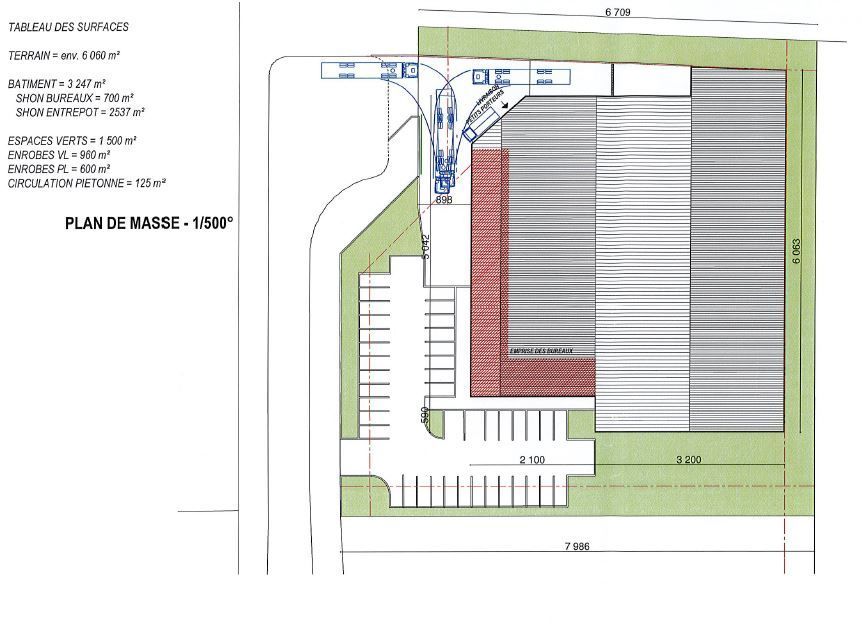 Vente entrepots 3247 m² non divisibles