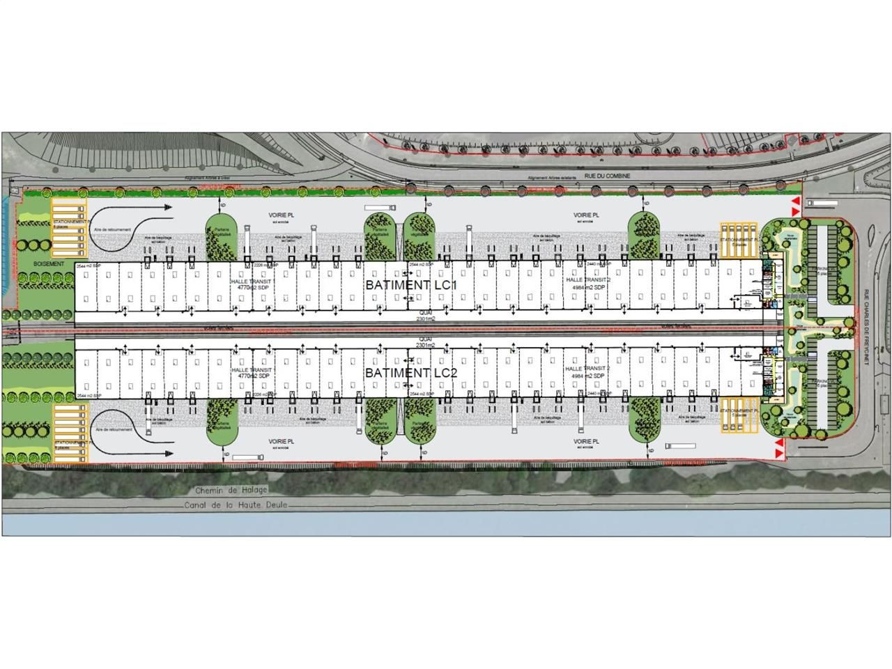 Location entrepots 10050 m² non divisibles