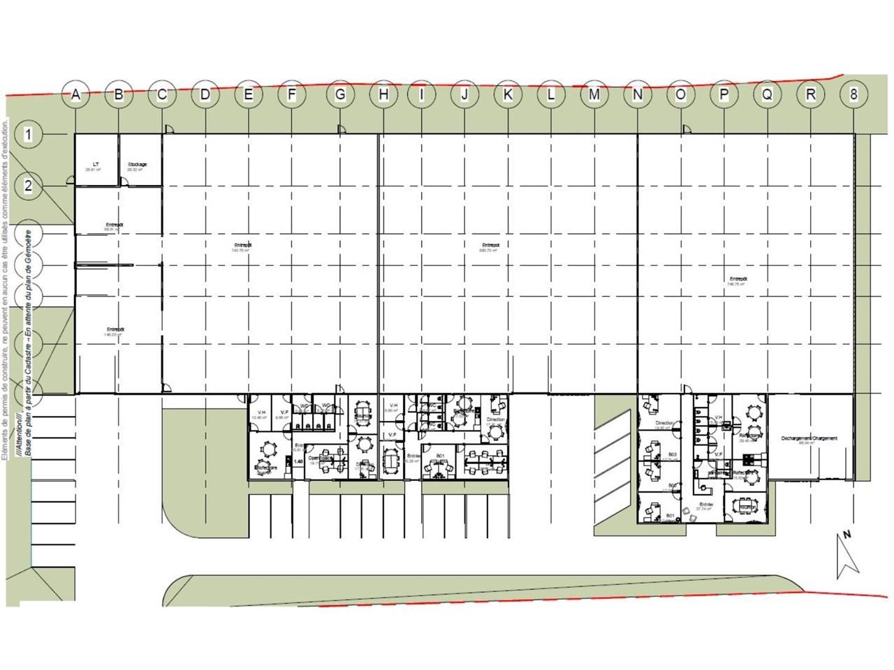 Location entrepots 2192 m² divisibles à partir de 1016 m²