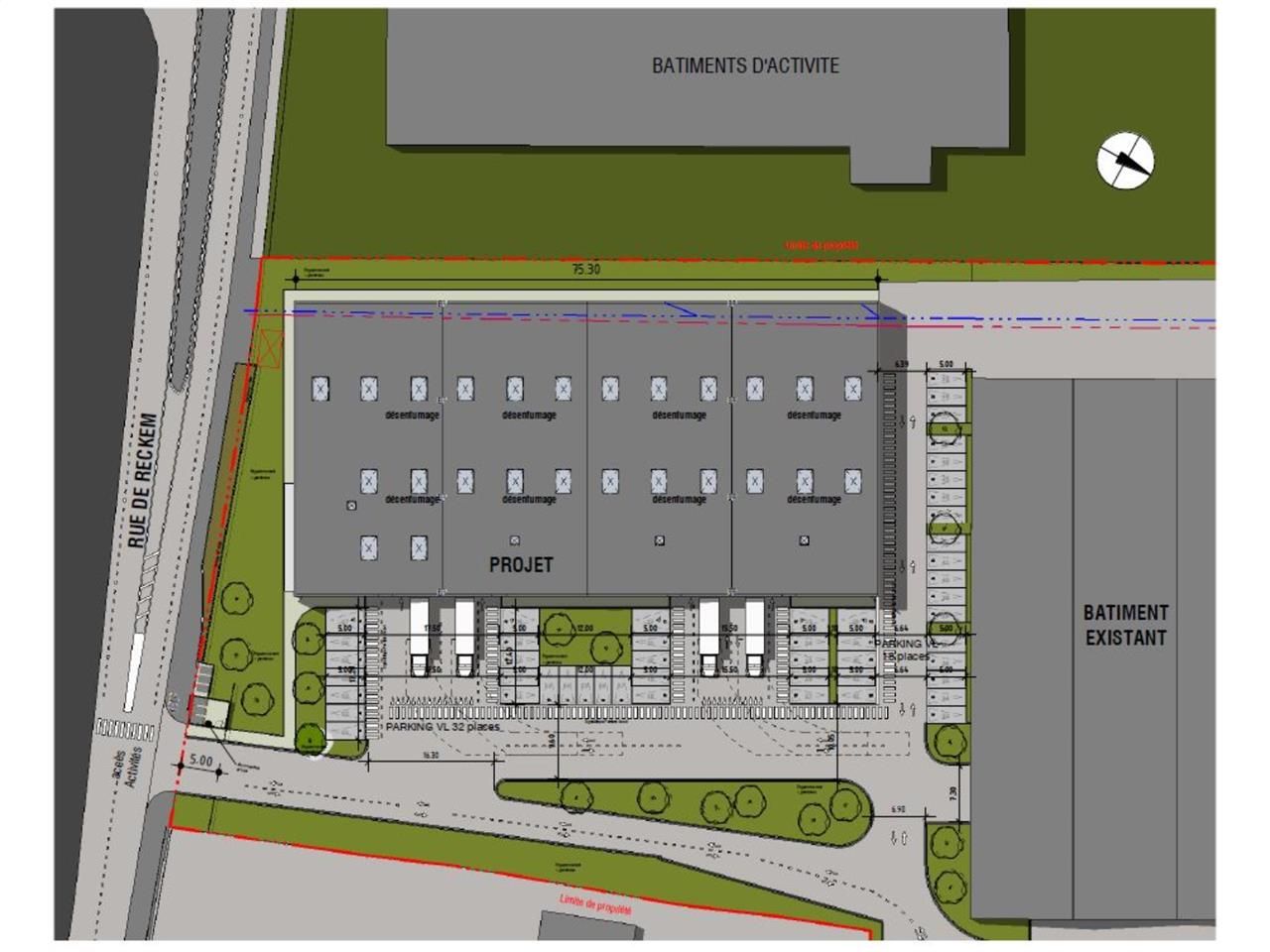 Location entrepots 859 m² non divisibles