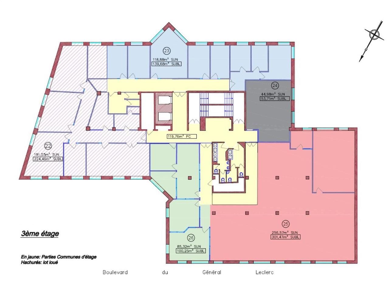 Vente bureaux 1987 m² divisibles à partir de 52 m²