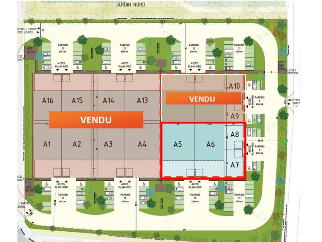 Vente entrepots 1656 m² divisibles à partir de 688 m²