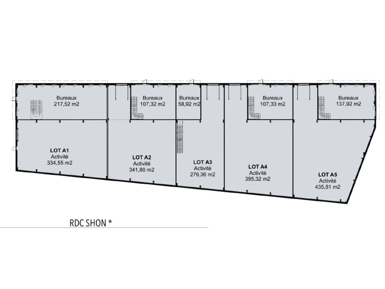 Location entrepots 2089 m² divisibles à partir de 453 m²