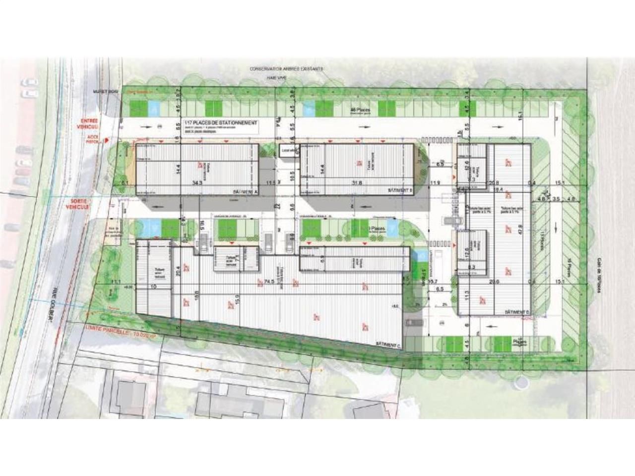 Vente entrepots 3390 m² divisibles à partir de 466 m²