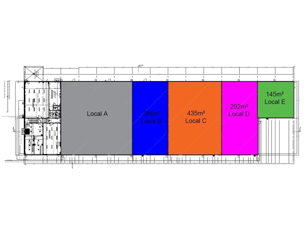 Location entrepots 867 m² divisibles à partir de 292 m²