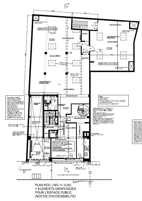 Location bureaux 1806 m² non divisibles