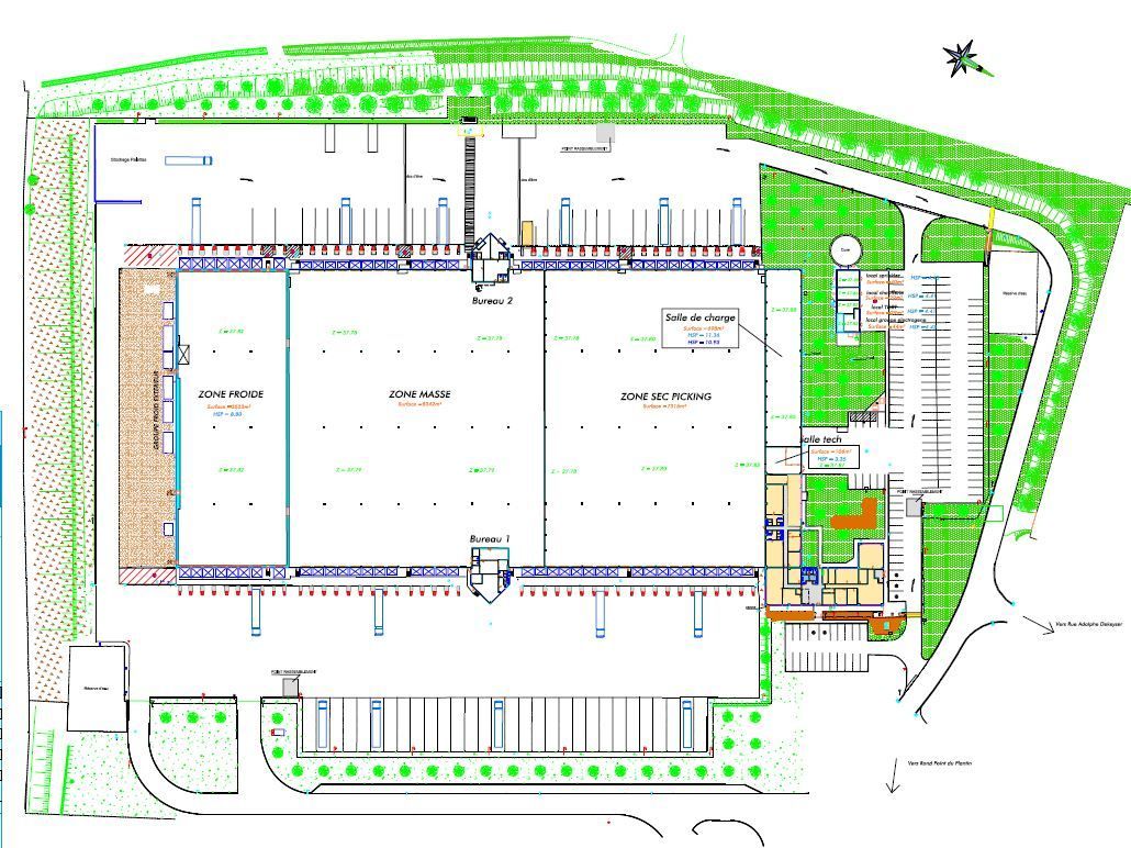 Location entrepots 22280 m² non divisibles